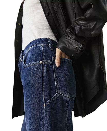 Women's Cotton Baggy High-Rise-Jeans
