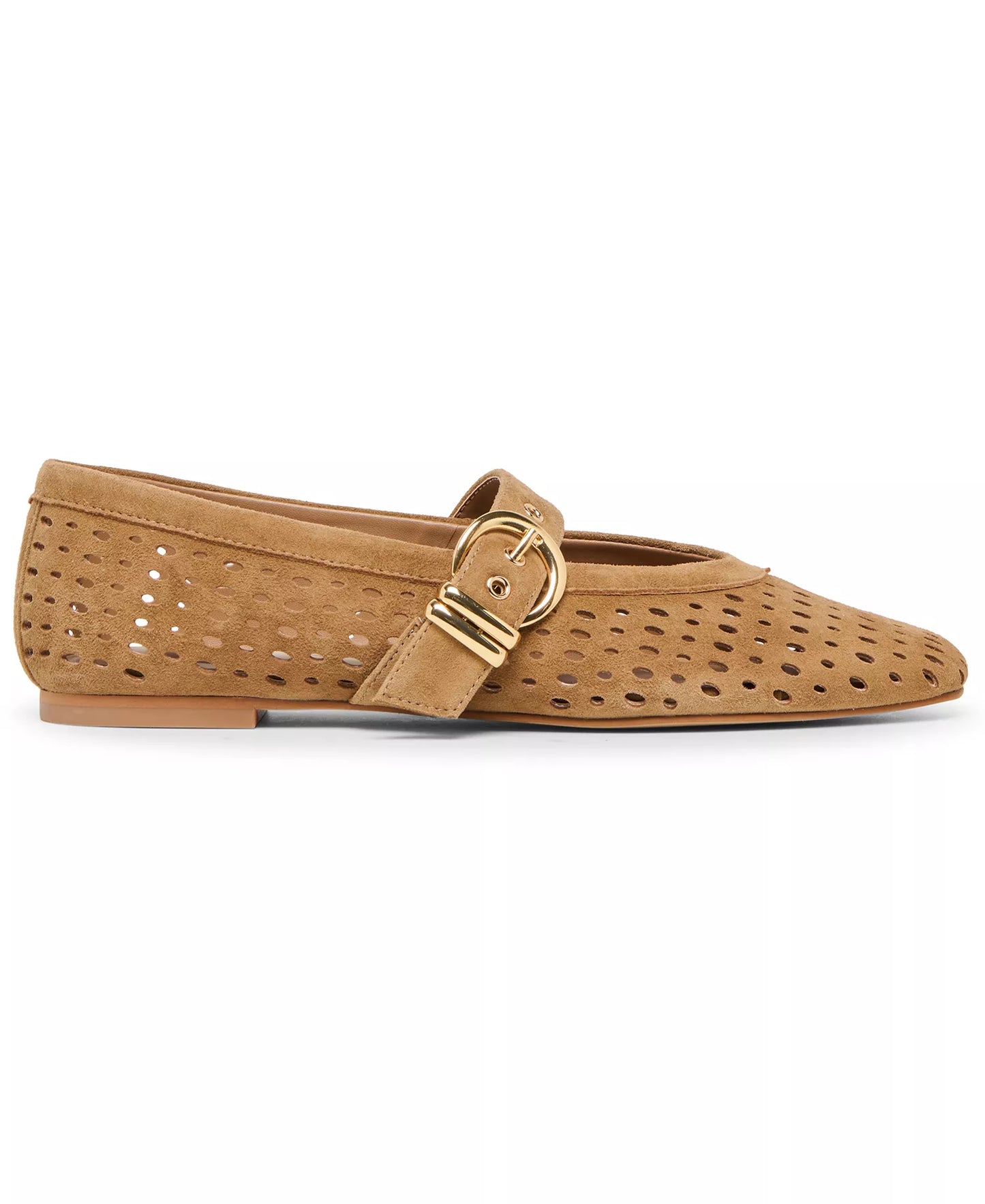Women's Perforated Buckle Flats