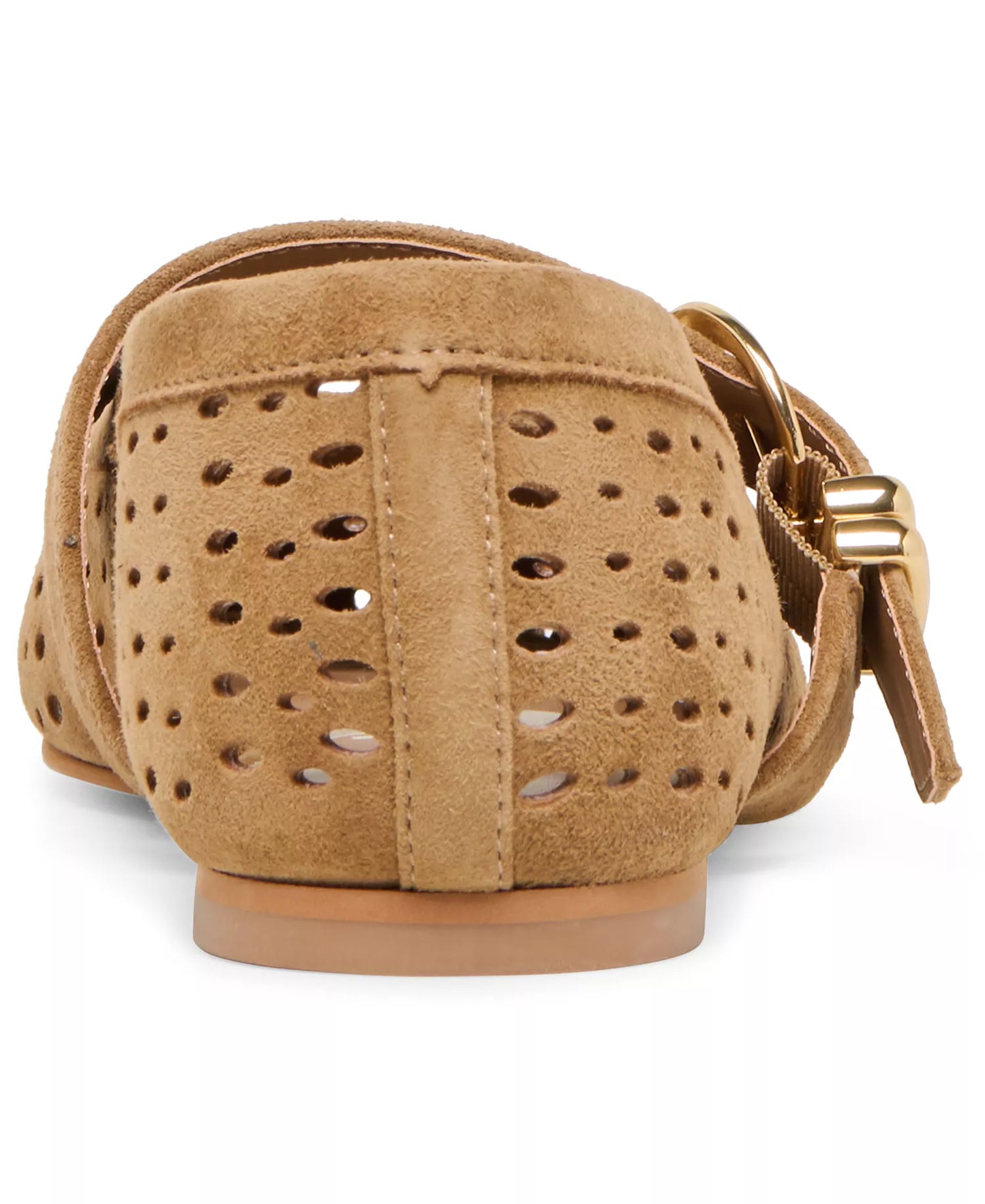 Women's Perforated Buckle Flats