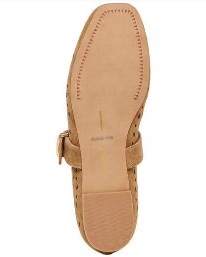Women's Perforated Buckle Flats