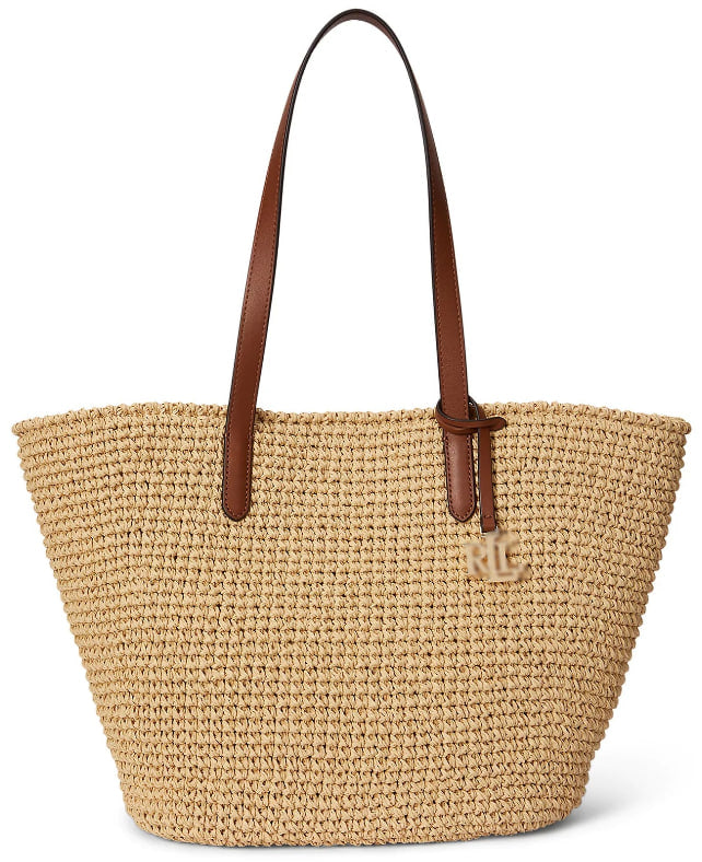 Large Crocheted Straw Tote Bag