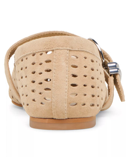 Women's Perforated Buckle Flats