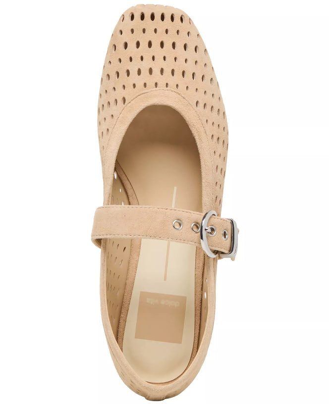 Women's Perforated Buckle Flats