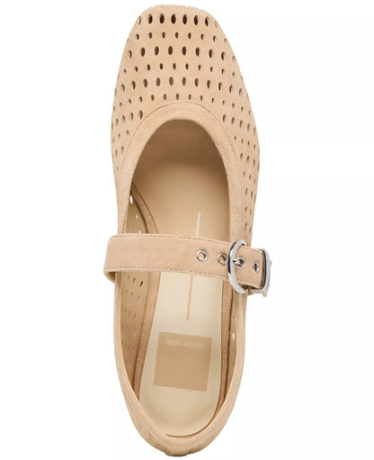 Women's Perforated Buckle Flats