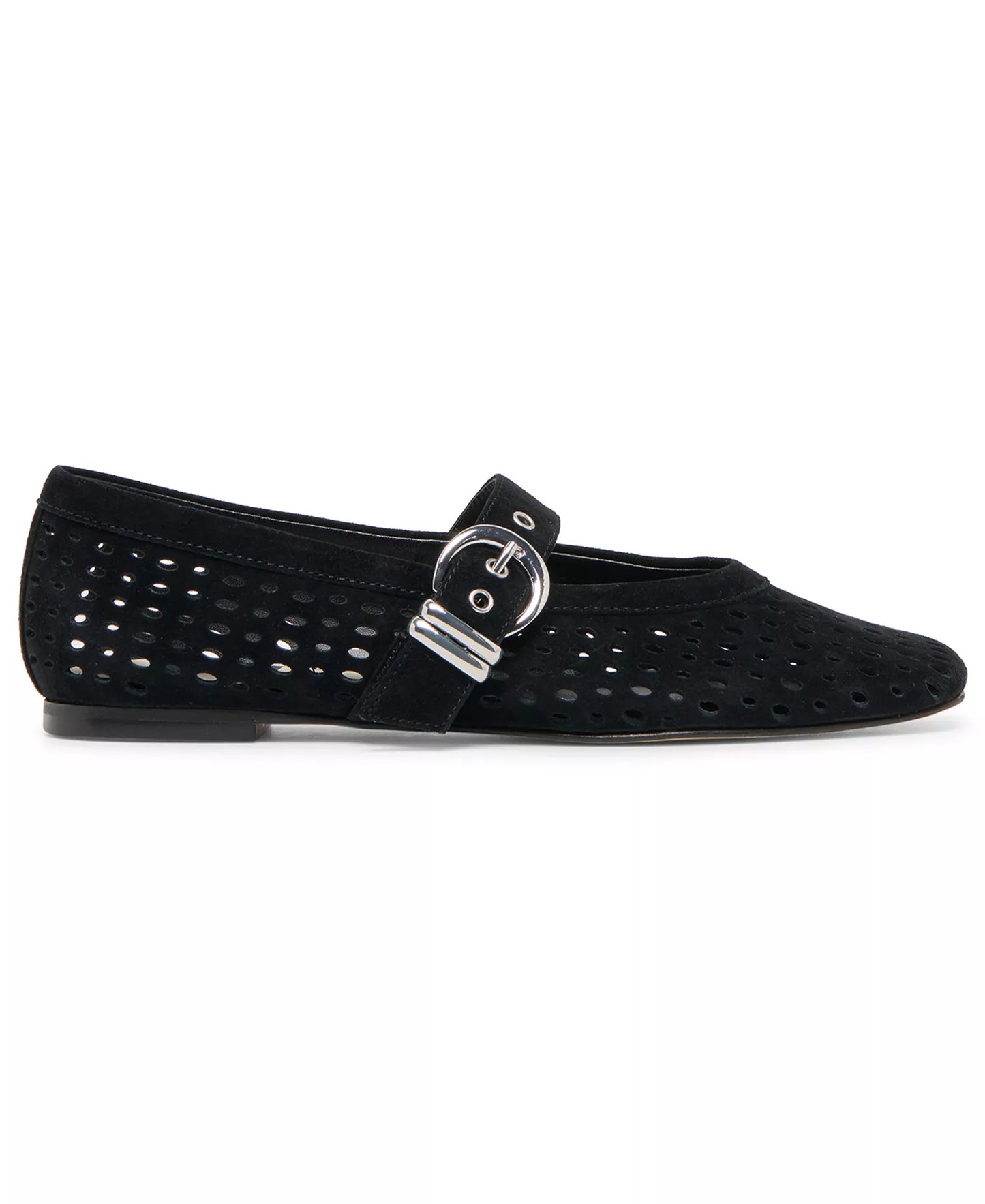 Women's Perforated Buckle Flats