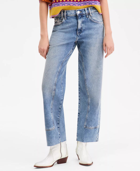 Women's Mid-Rise Straight-Leg Jeans