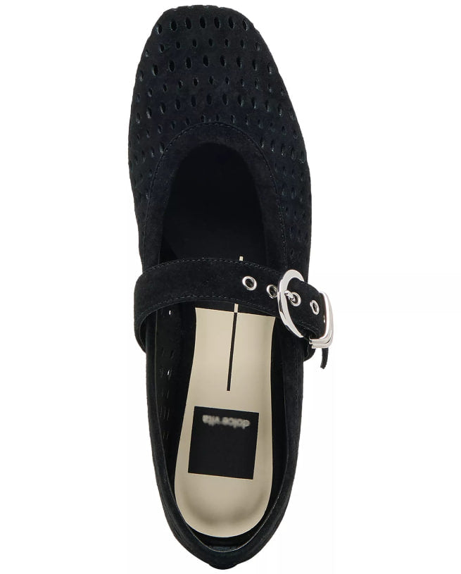 Women's Perforated Buckle Flats