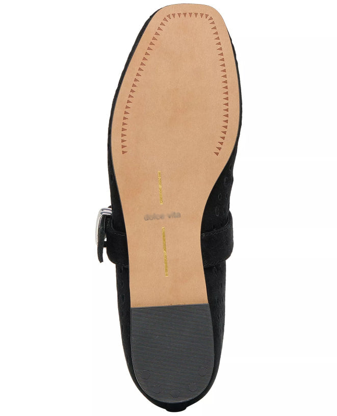 Women's Perforated Buckle Flats