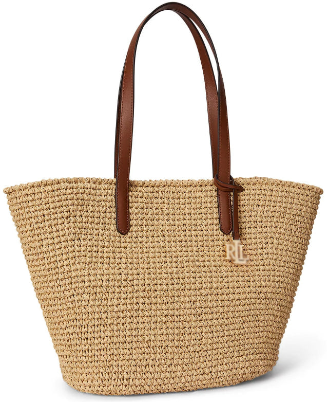 Large Crocheted Straw Tote Bag