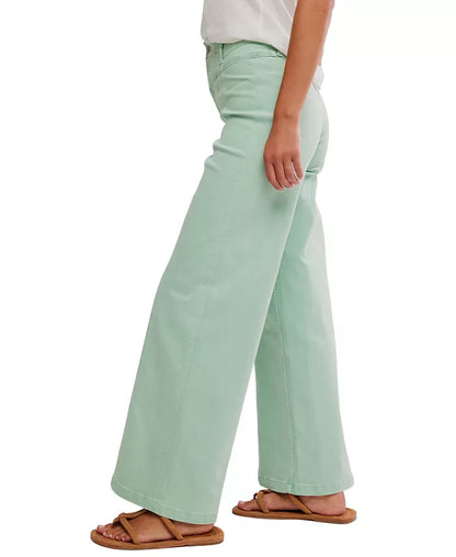 Women's Front-Seam Wide-Leg Jeans