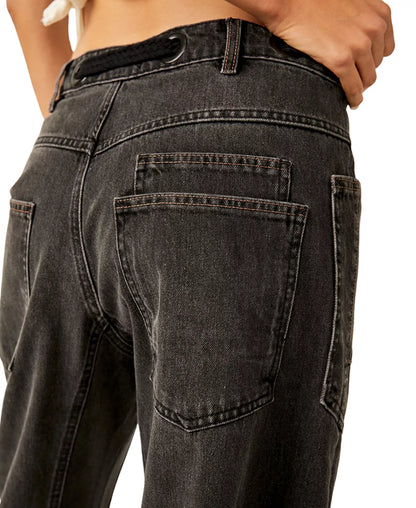 Women's Cotton Low-Slung Barrel Jeans