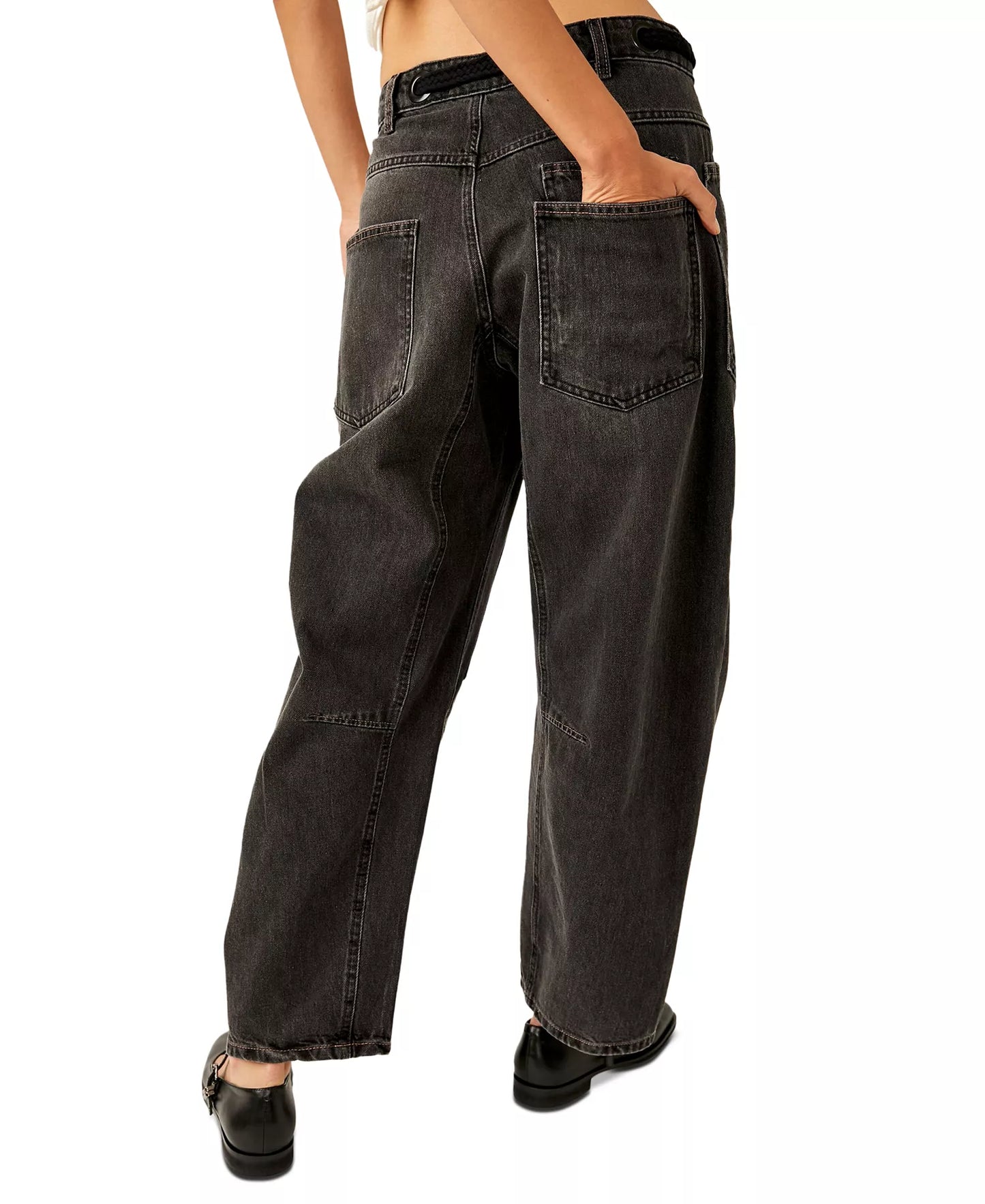 Women's Cotton Low-Slung Barrel Jeans