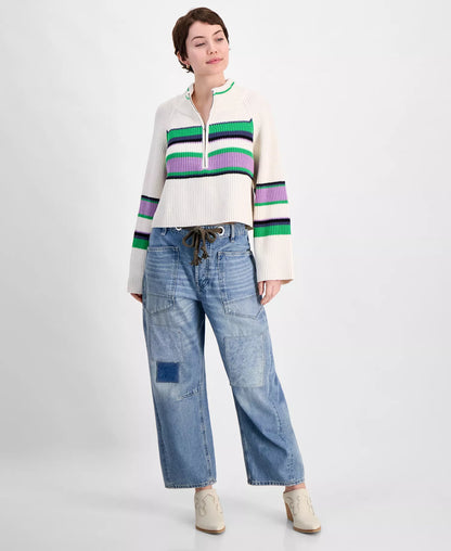 Women's Cotton Low-Slung Barrel Jeans