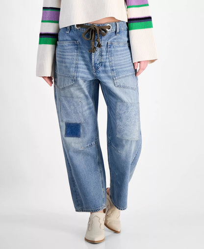 Women's Cotton Low-Slung Barrel Jeans