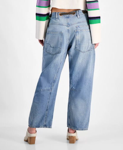 Women's Cotton Low-Slung Barrel Jeans